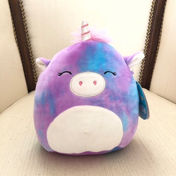NWT Squishmallow Aurora 8" Blue + Purple Tie Dye Unicorn from 2020! - Picture 7 of 7